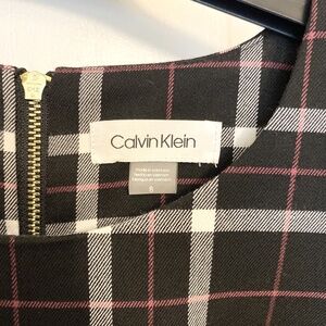 Clavin Klein Plaid belted sleeveless dress - Sz 8